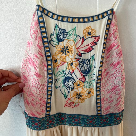 Flying Tomato Dresses & Skirts - White, Floral Embroidery Maxi Dress